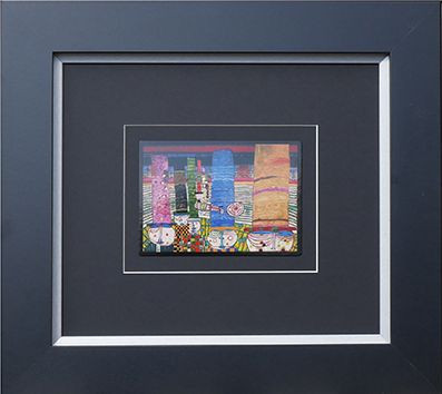 Kunstdruck HUNDERTWASSER in mehrfarbig aus Glas