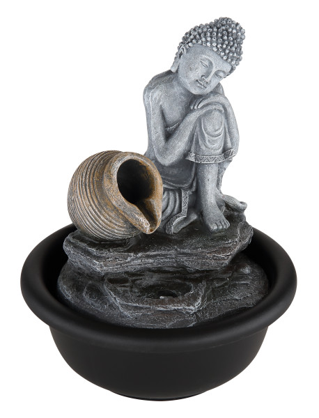 Brunnen FONTANA in schwarz aus Kunststoff