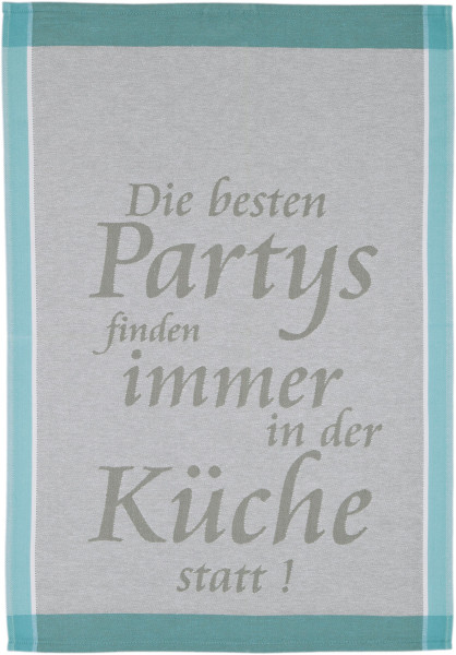 Geschirrtuch DIE BESTEN PARTYS in mehrfarbig aus Baumwolle