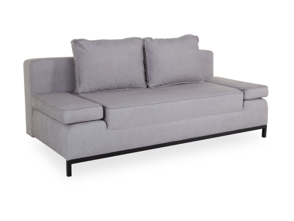 Schlafsofa JARNEY in silberfarben aus Polyester
