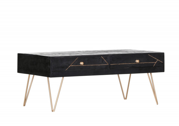 Couchtisch GOLDEN FLAIR in schwarz