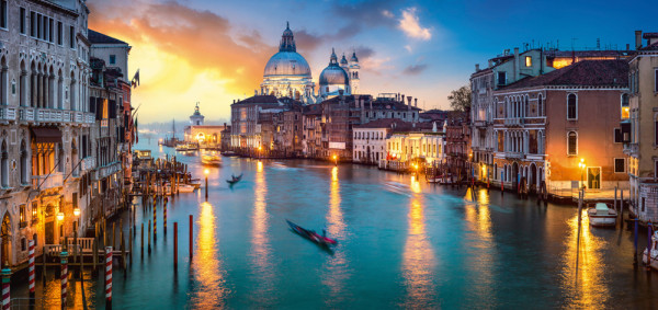 Akustikbild VENEDIG in mehrfarbig aus Materialmix