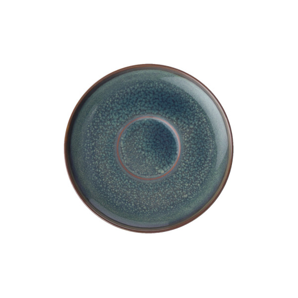 Kaffeeuntertasse CRAFTED BREEZ in grün aus Bone China