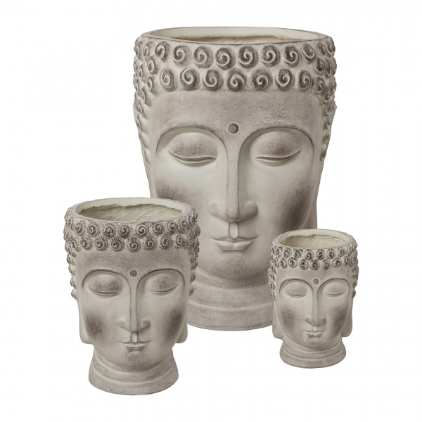 Buddhakopf FIBRECLAY in stone