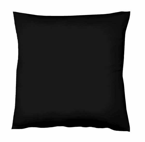 Kissenhülle COLOURS Satin in schwarz aus Baumwolle
