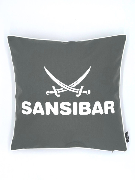 Kissen SANSIBAR in anthrazit aus Polyester