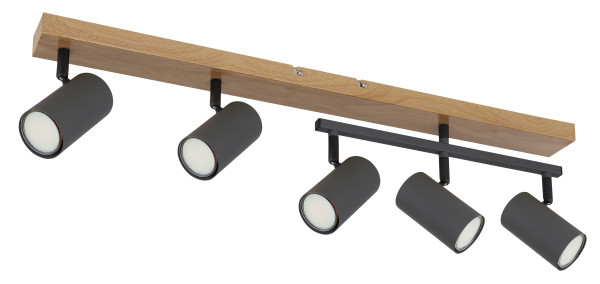 Wand-/Deckenspot ROBBY in HOLZOPTIK aus Metall