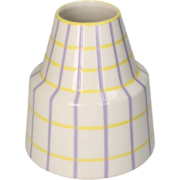 Vase STRIPE in weiß aus Dolomit
