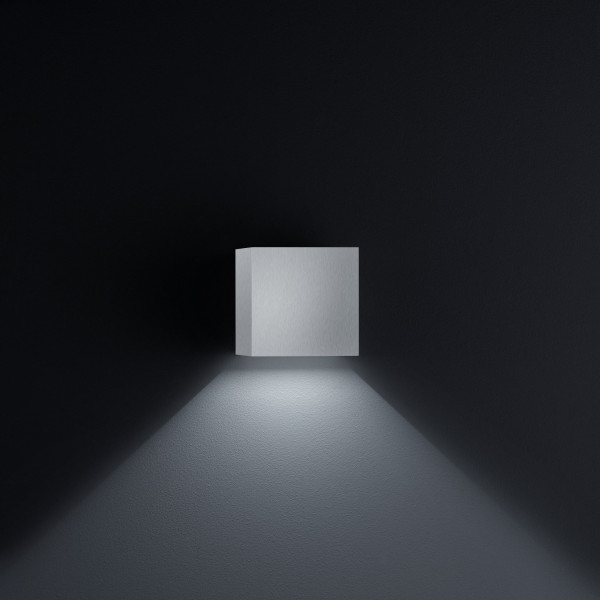 Outdoor-Wandleuchte SIRI 44 in Nickel aus Metall