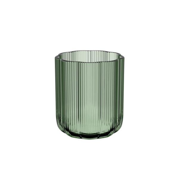 Vase FLEUR in grün aus Glas