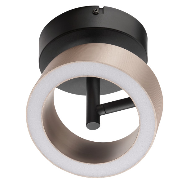 Wandspot AXION in schwarz aus Metall