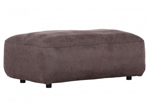 Hocker JEFFERSON in braun aus Kunstleder