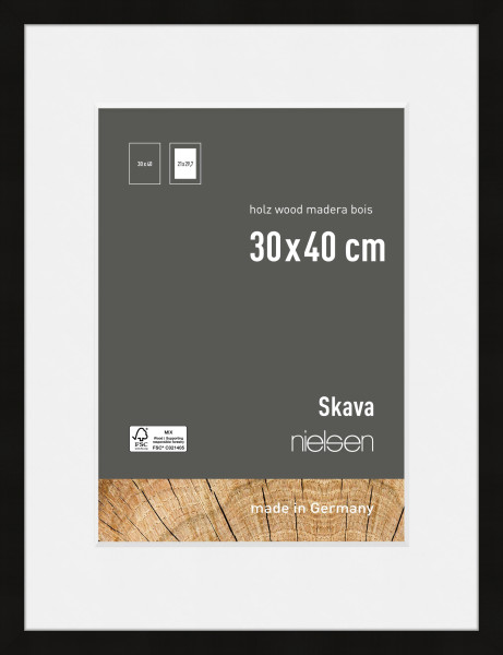 Bilderrahmen SKAVA in schwarz aus Holz