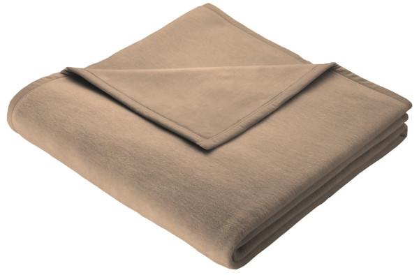 Wohndecke COTTON HOME in beige aus Mischgewebe
