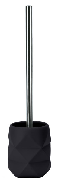 WC-Bürsten-Halter CRACKLE in schwarz aus Polyresin
