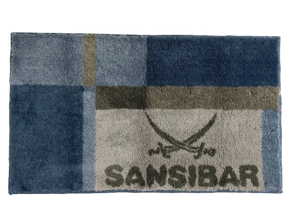 Badematte SANSIBAR in blau aus Polyacryl