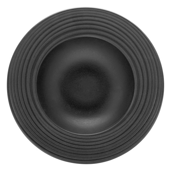 Pastateller LAVA STONE in schwarz aus Steinzeug