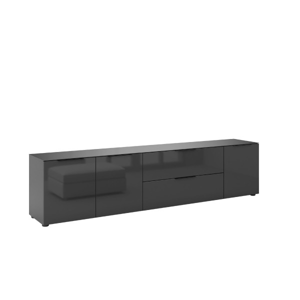 Lowboard HARPER MEDINA in anthrazit aus Glas