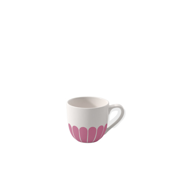 Espressotasse FLEUR in pink aus Bone China