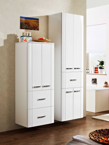 Hochschrank Aquarell 3006 in weiß aus Lack