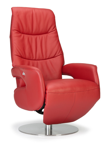 Relaxsessel 5067 in rot aus Leder