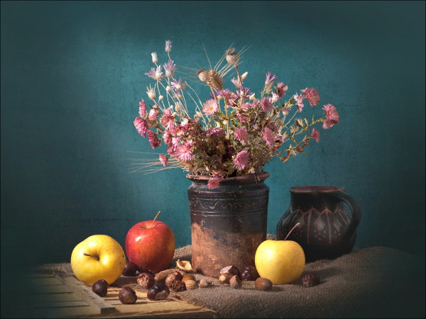 Keilrahmenbild STILL LIFE III in mehrfarbig aus Holz