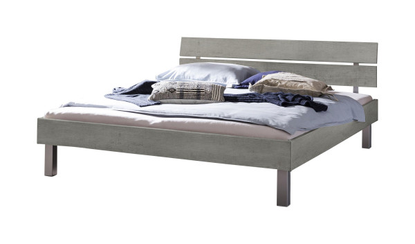 Holzbett HASENA ROCCO in grau aus Holz
