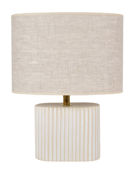 Tischleuchte OLIVER in creme aus Keramik