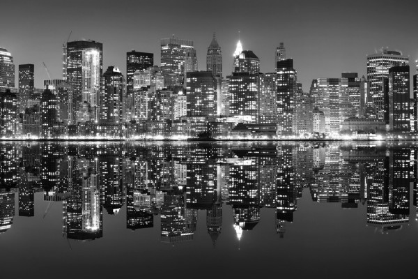 Akustikbild NEW YORK SKYLINE aus Materialmix