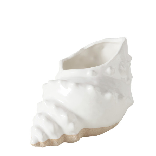 Vase SHELBY in weiß aus Porzellan