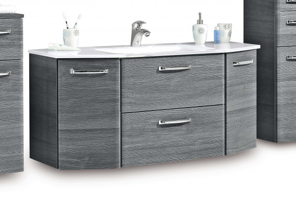 Waschtischunterschrank Aquarell ALIKA in grau aus Dekor