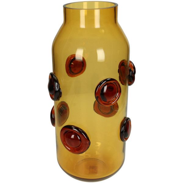 Vase YELLOW DOTS in gelb aus Glas