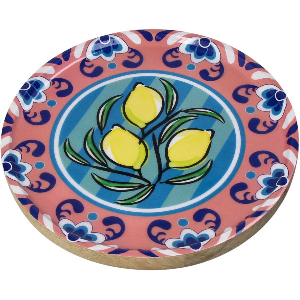 Platte LEMON in bunt aus Mango