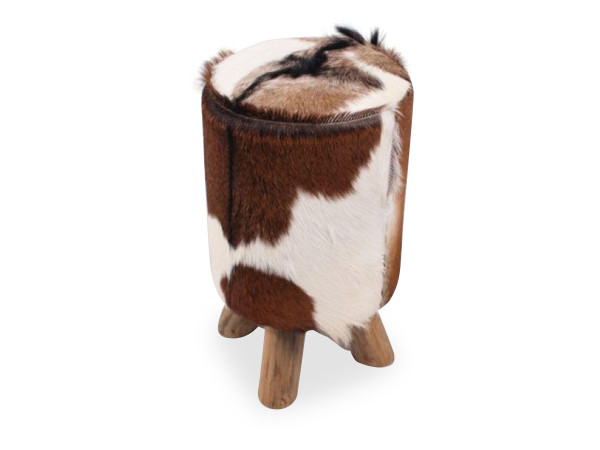 Hocker Qi in natur aus Fell