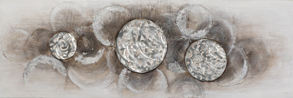 Gemälde RELIEF HARMONIE in bunt aus Holz