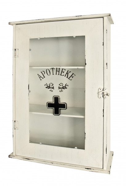 Medizinschrank in weiß aus Metall