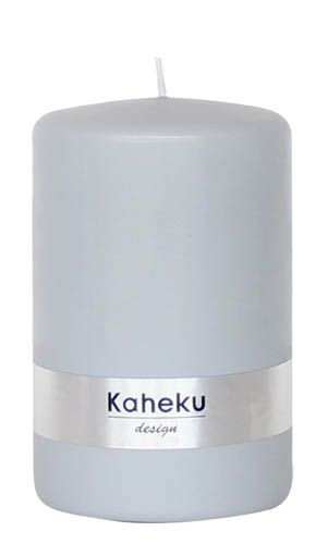 Kerze POWDER in Steingrau aus Wachs