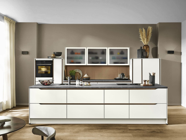 Einbauküche MONDO Sunta in beige aus Lack