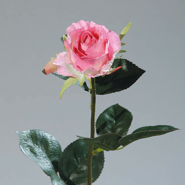Kunstblume Rose in pink aus Kunststoff