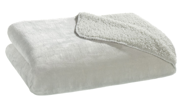 Schaffelldecke SEBASTIAN in silberfarben aus Polyester