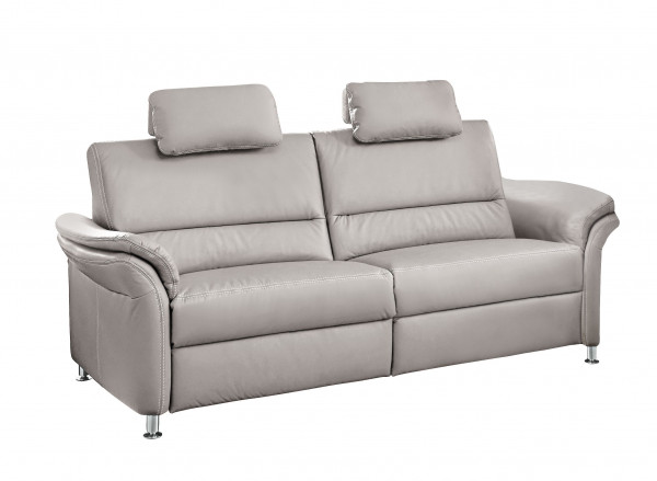 Sofa SYSTEMPOLSTER 2,5 Sitzer DAKOTA in grau aus Leder