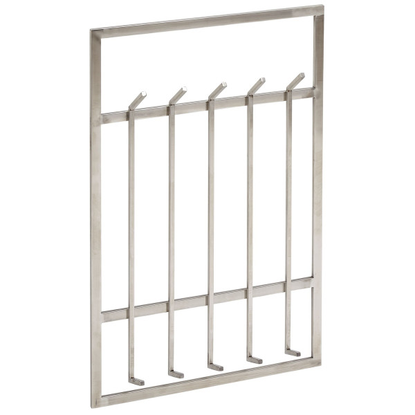 Wandgarderobe in silberfarben aus Metall