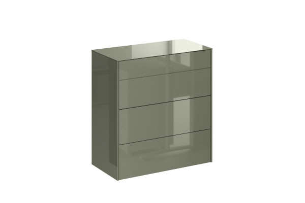 Kommode MACKENZIE in OLIVGRÜN aus Glas