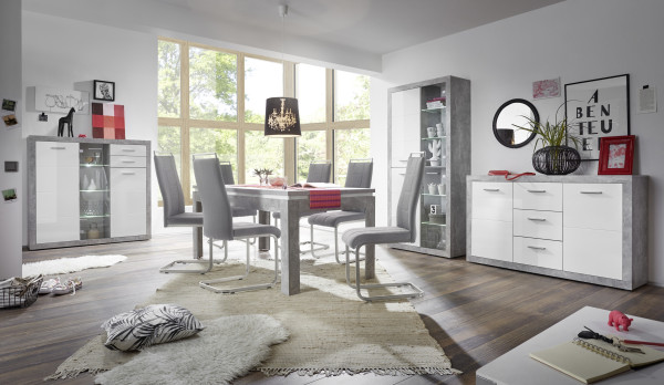 Sideboard HOUSTON in weiß aus Kunststoff