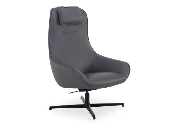 Relaxsessel ROLF BENZ 582 in grau aus Leder
