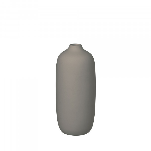 Vase CEOLA in taupe aus Stein