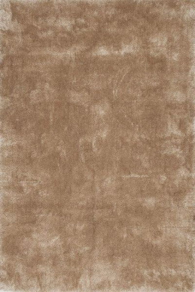 Teppich FIRE uni beige in beige aus Polyester