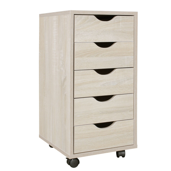Rollcontainer in braun aus MDF