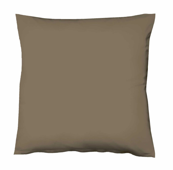 Kissenhülle COLOURS Satin in espresso aus Baumwolle