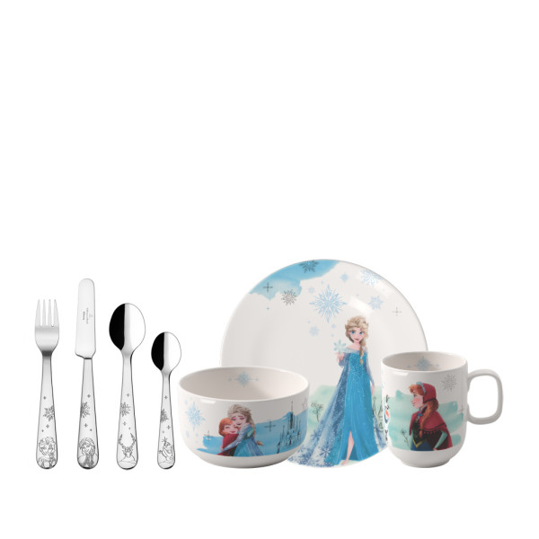 Kindergeschirr-Set FROZEN in weiß aus Bone China